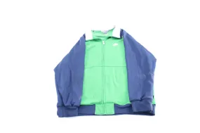 Y2K Nike Embroidered Logo Blue & Green Track Jacket