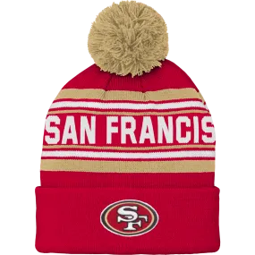 Youth 49ers Jacquard Cuffed Knit with Pom