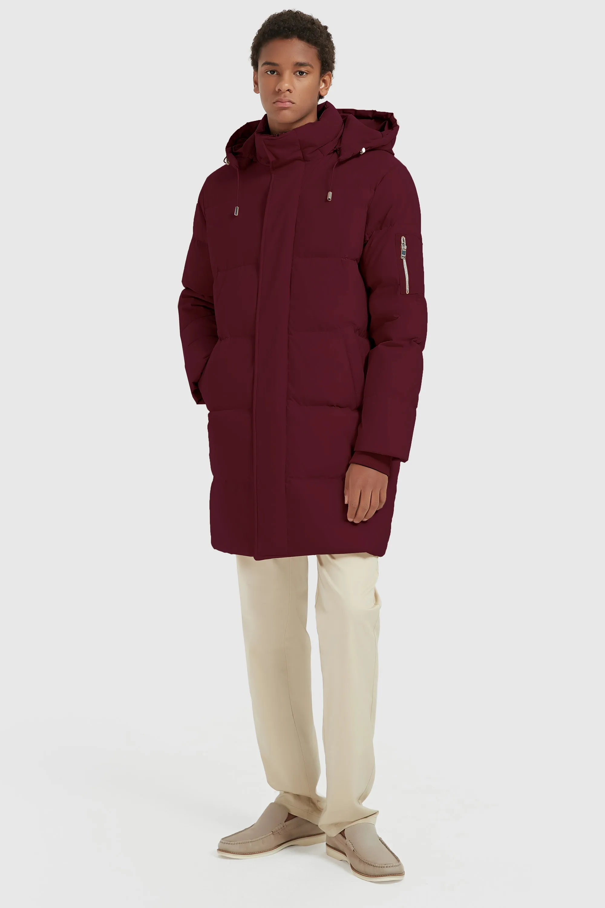 Zip Up Snap Button Thickened Down Jacket